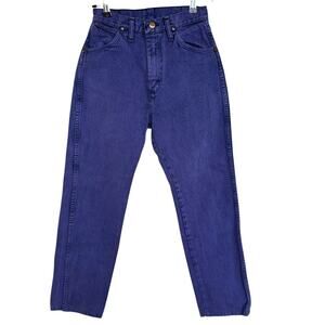 Vintage Wrangler Purple AcidWash Jeans HighRise Straight Leg Mom Denim Size 5x32